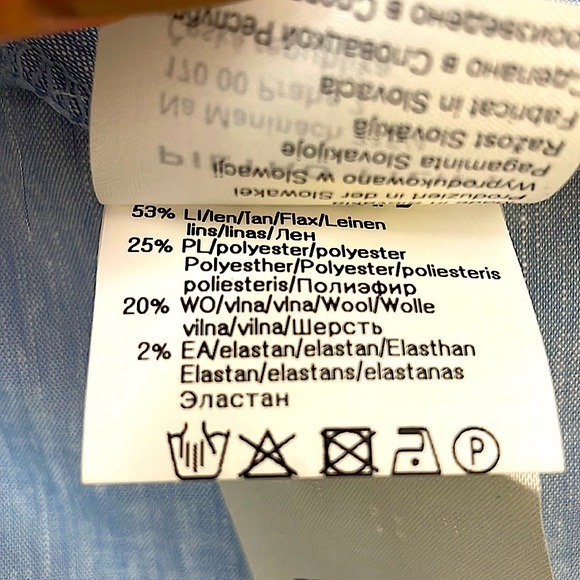 Shirtdress in mid-blue. Great for layering too. - Picture 6 of 6